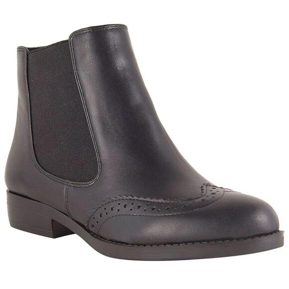 David Tate Tilly Black Nappa Leather Bootie Size 7 WW, Ankle Height, Zip Closure - Picture 1 of 8